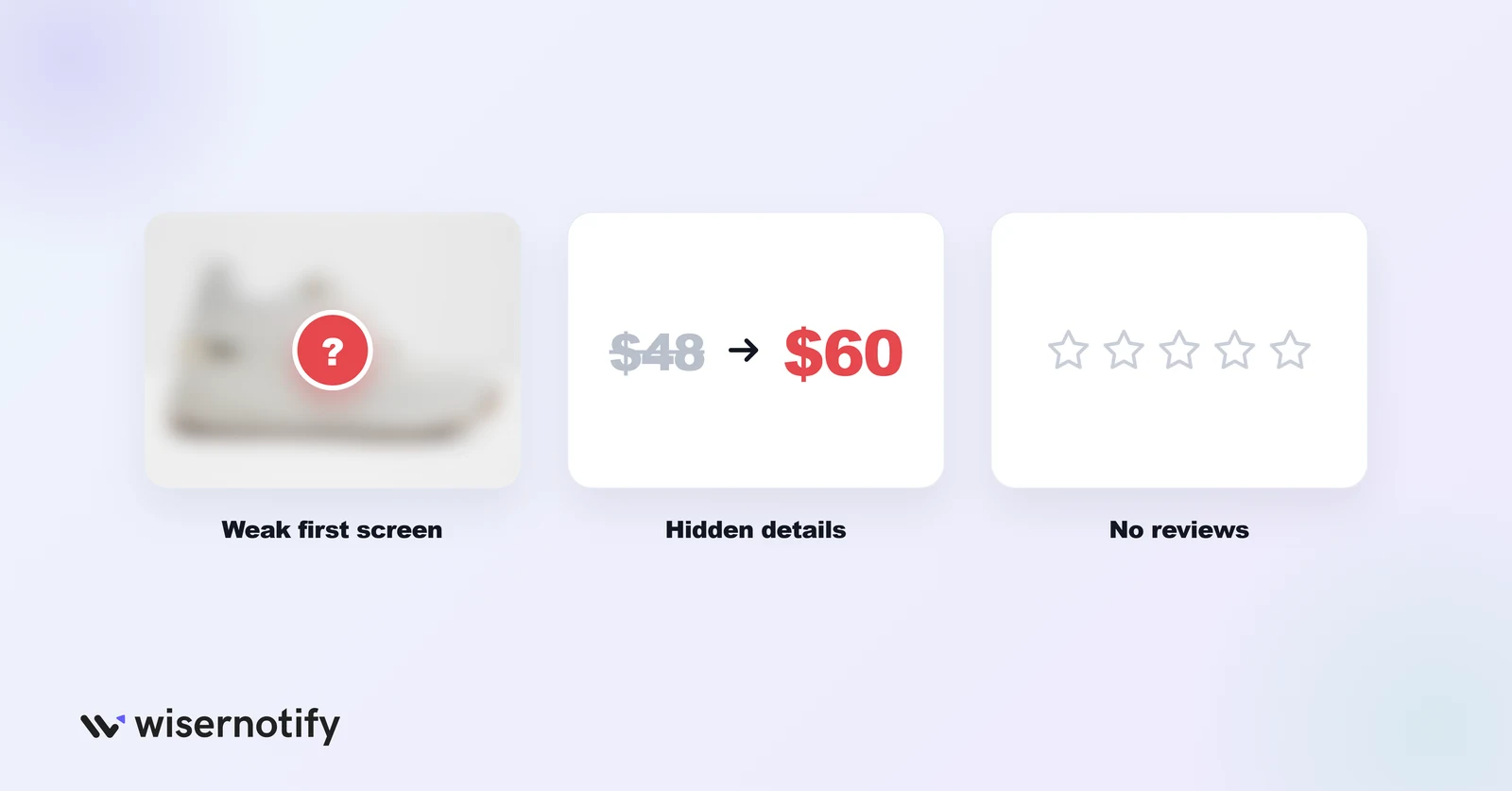 Common product page mistakes: weak first screen, hidden details, no reviews