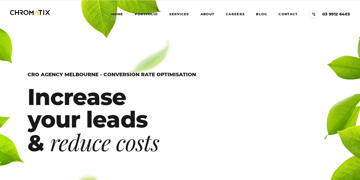 Chromatix conversion rate optimisation agency page