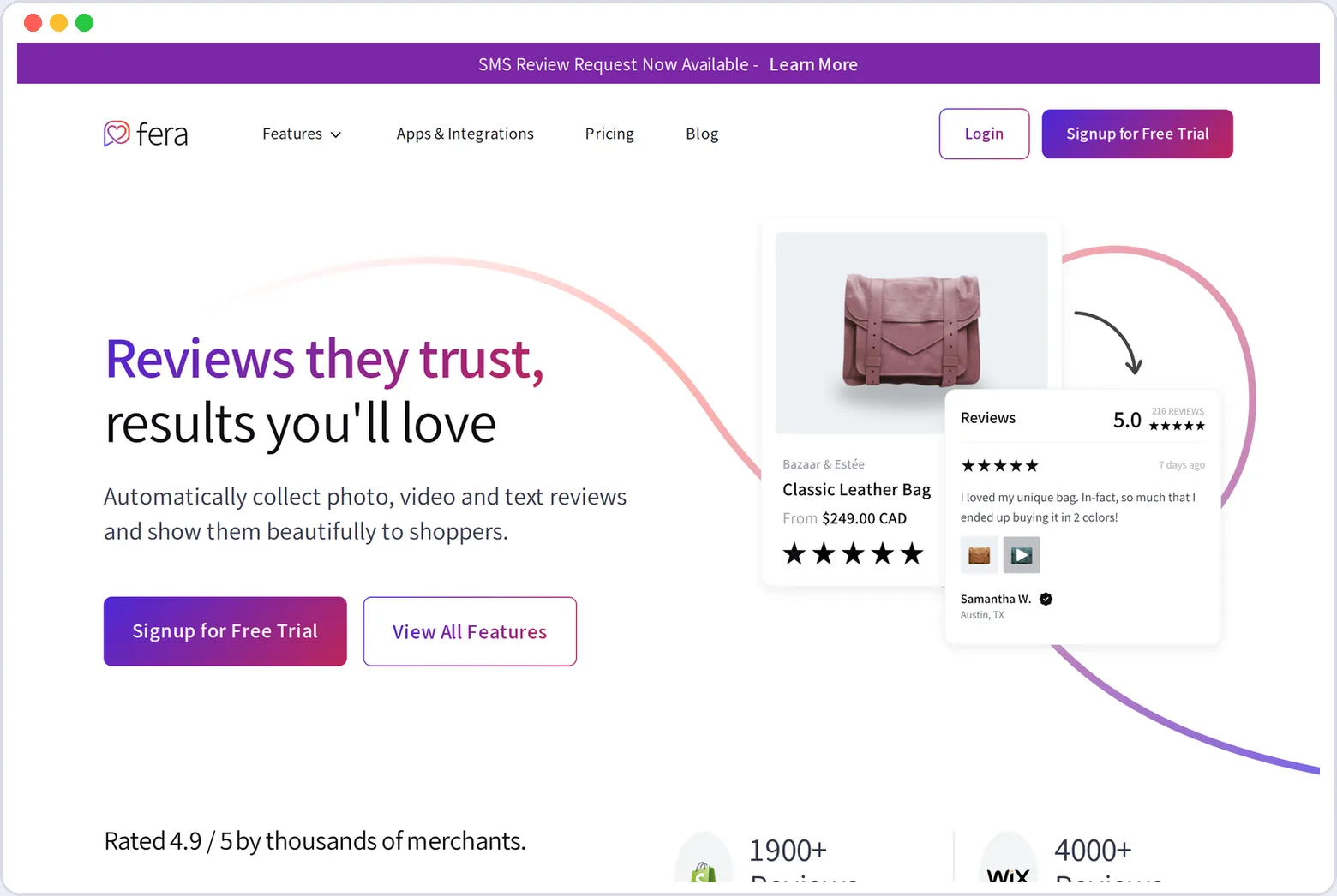 Fera homepage
