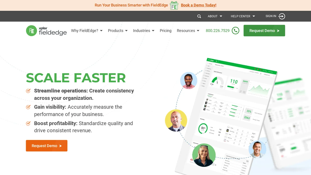 FieldEdge field service software homepage