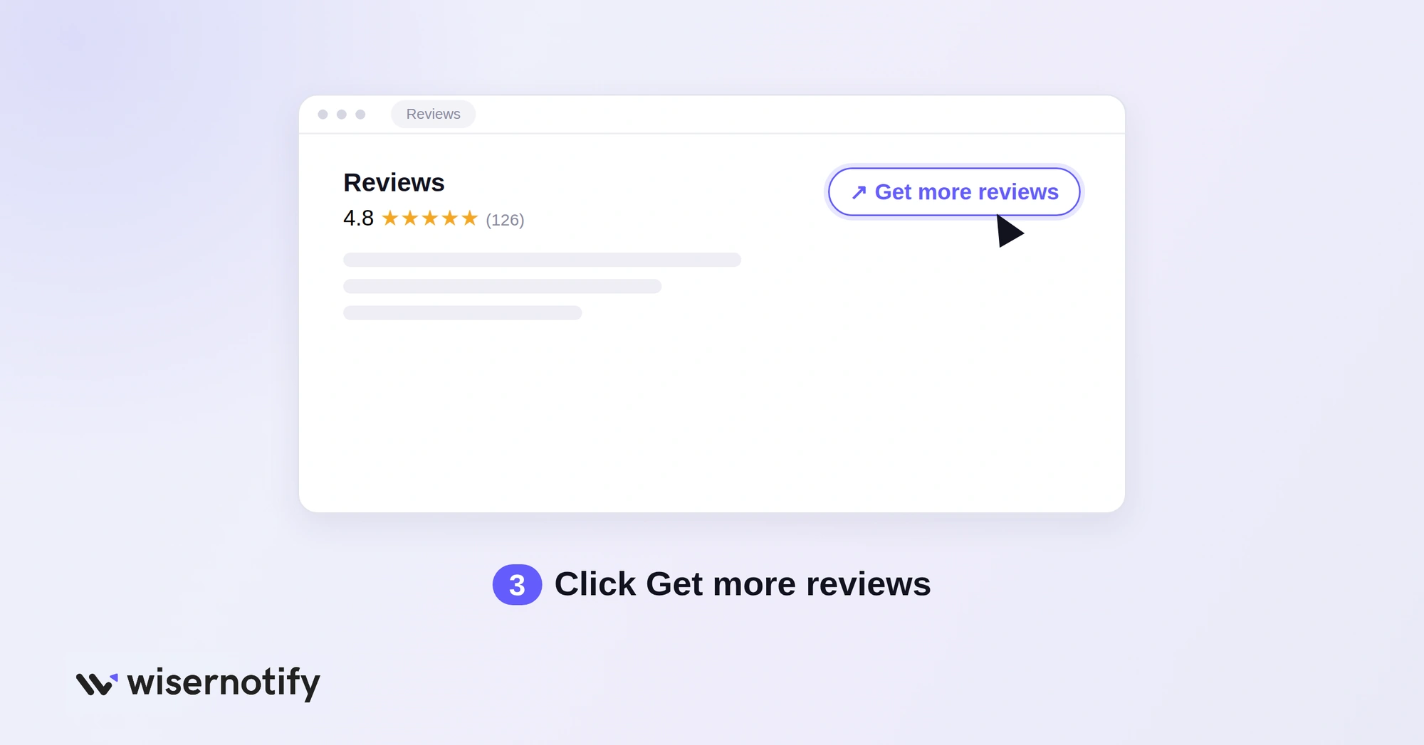 Step 3: click Get more reviews