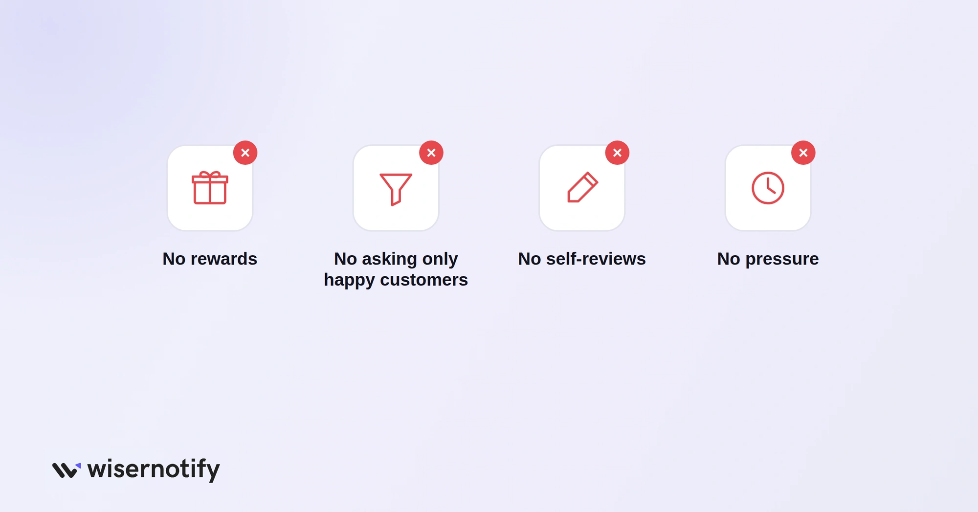 Google's rules for review QR codes: no rewards, no asking only happy customers, no self-reviews, no pressure