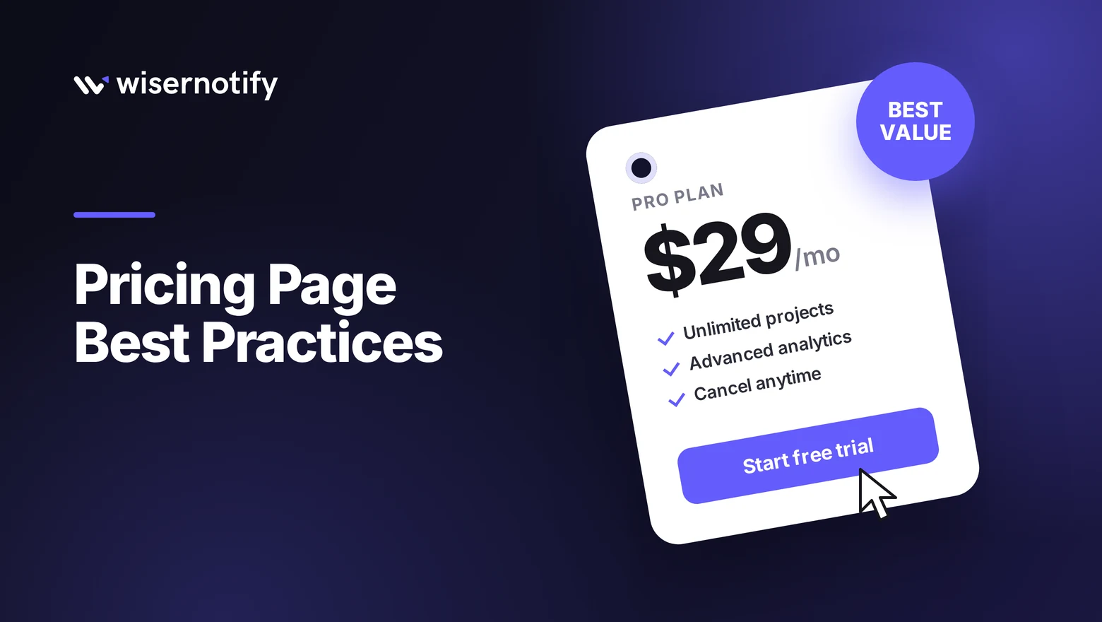 Pricing page best practices cover with a plan price tag