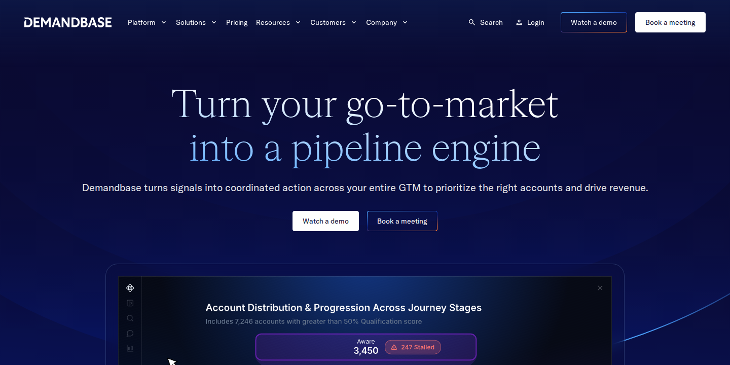 Demandbase homepage