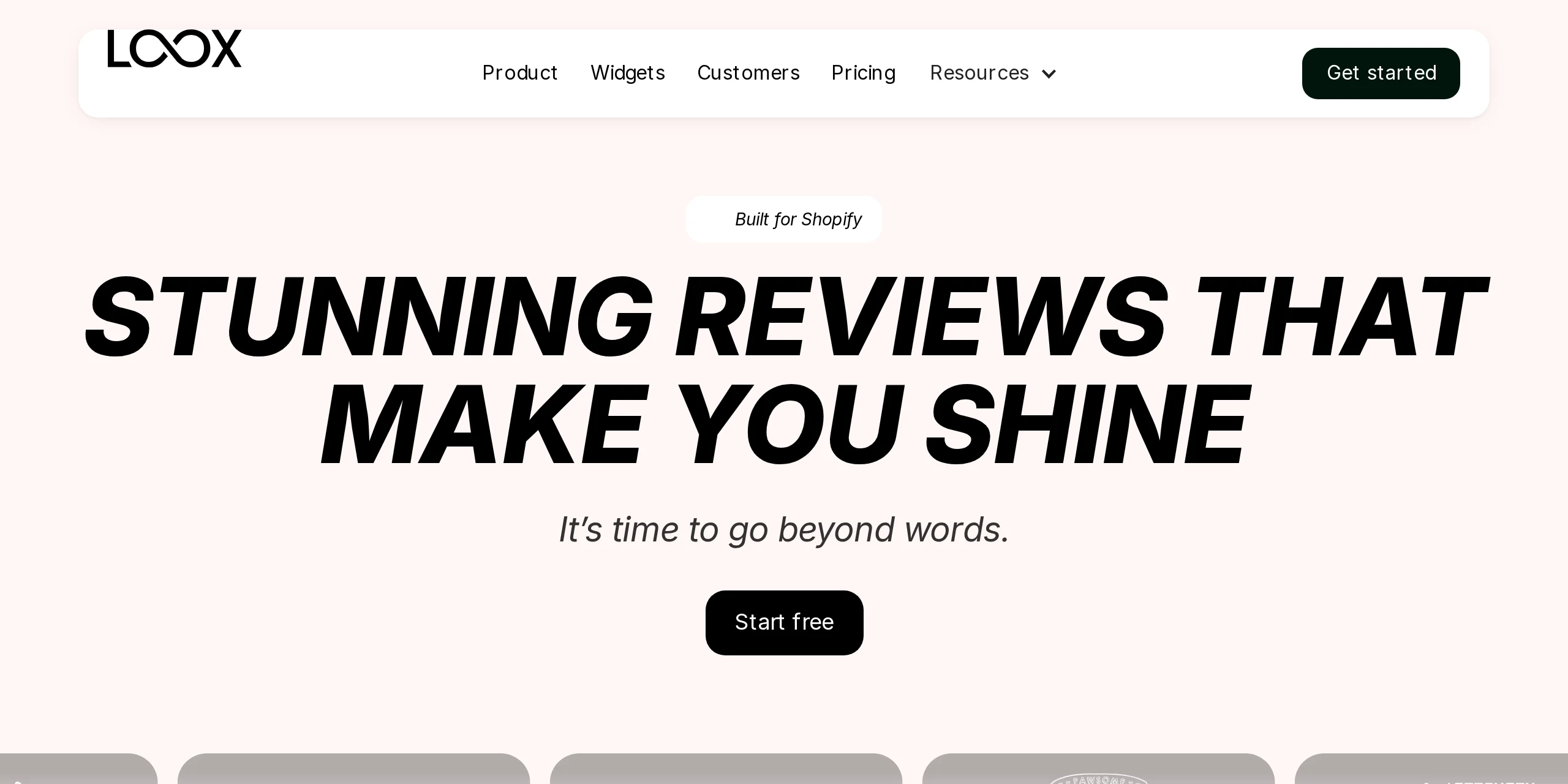 Loox homepage