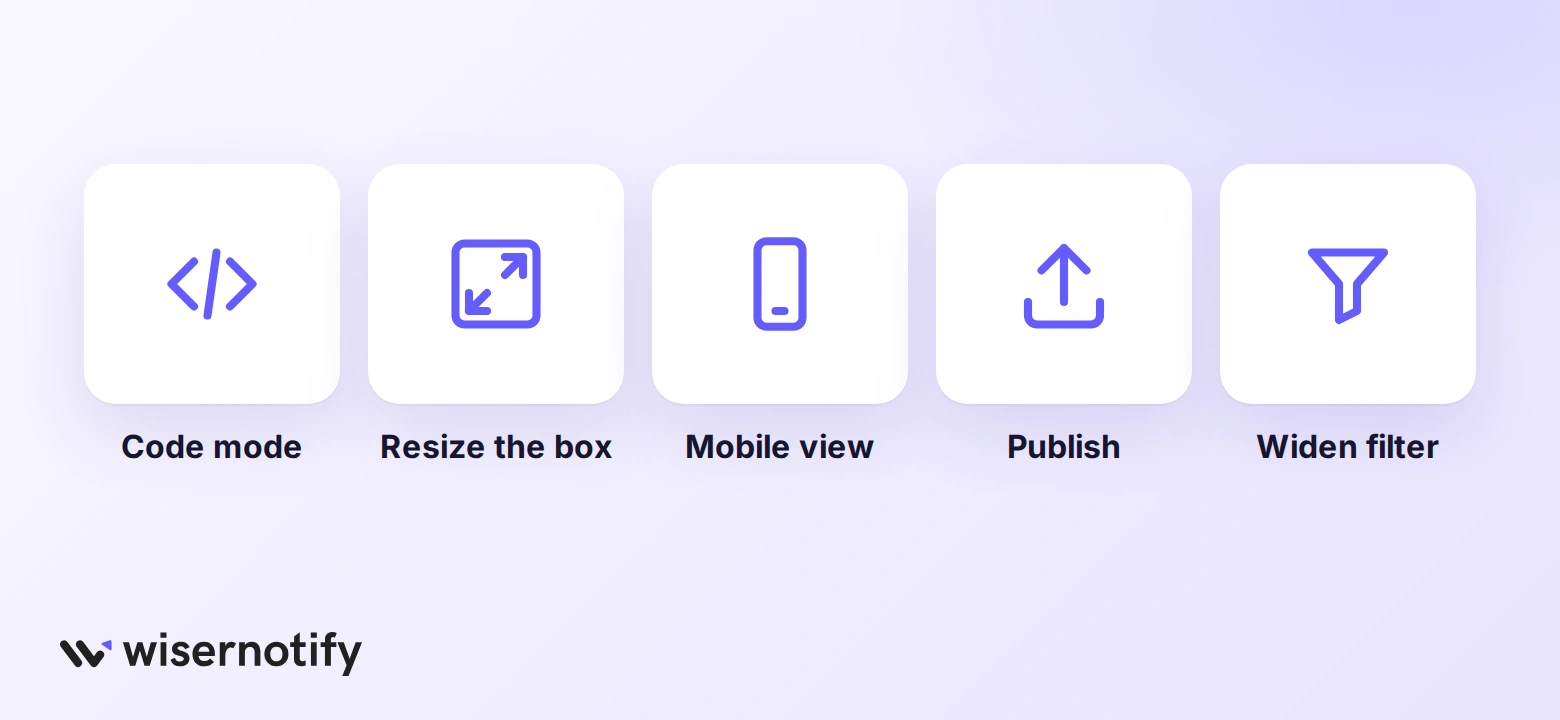 Fixes for testimonials not showing on Wix: Code mode, resize the box, mobile view, publish, widen the filter