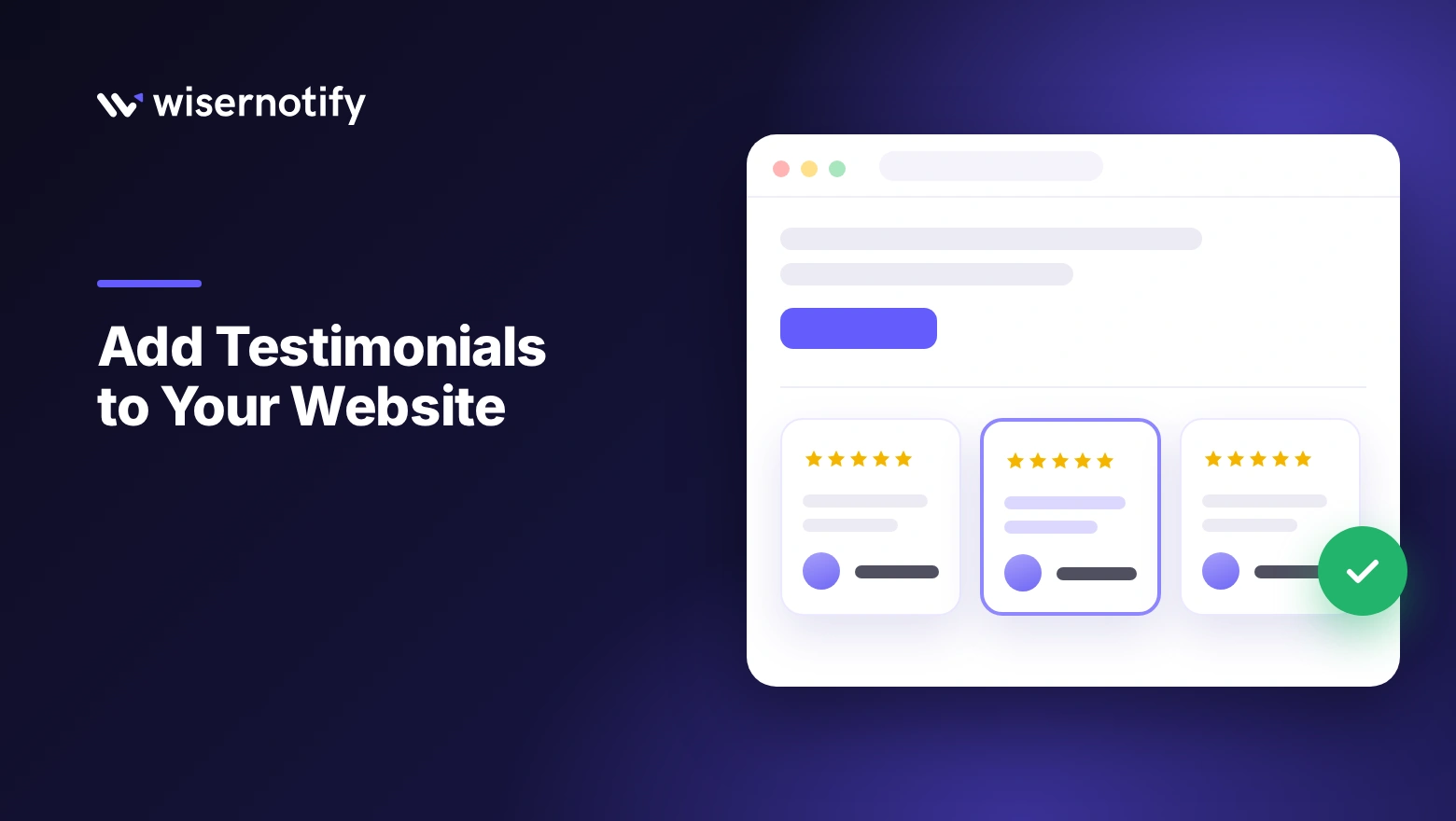 Add testimonials to your website cover showing a page with a row of testimonial cards