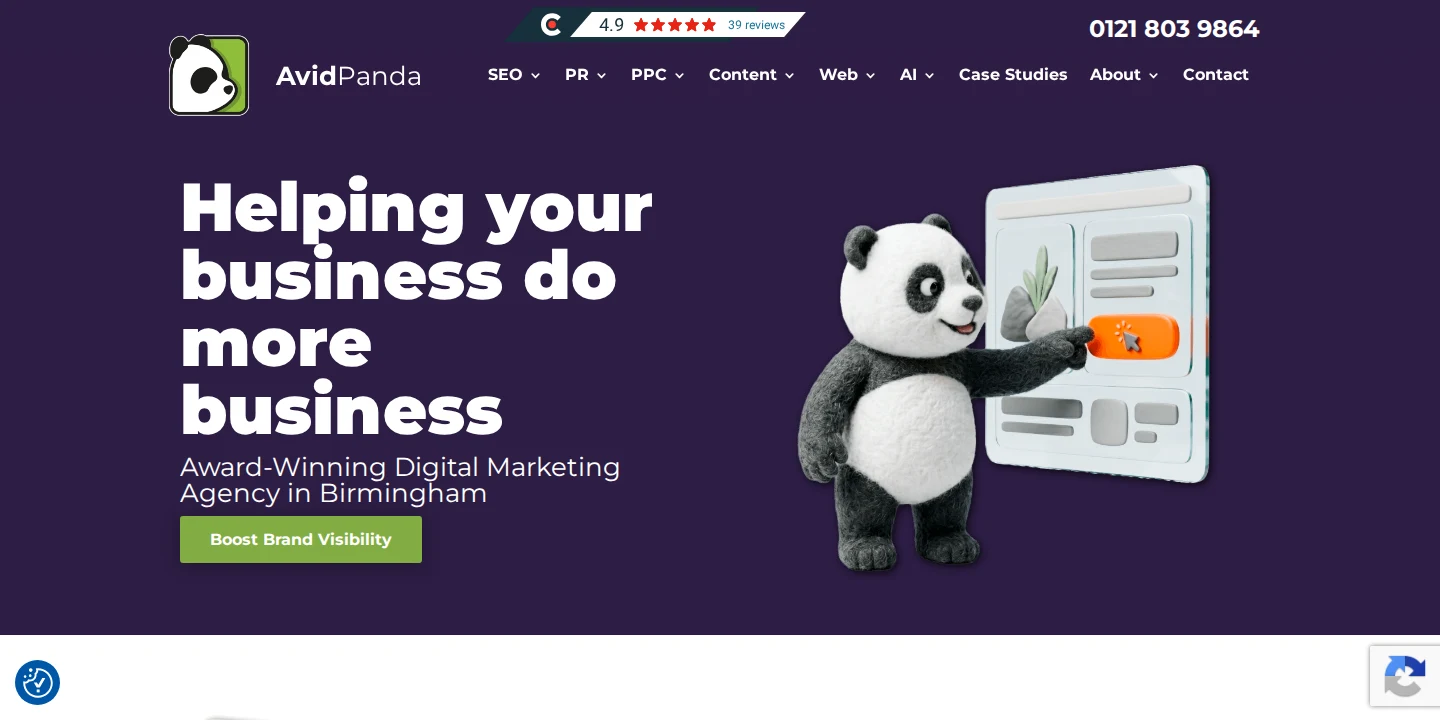 Avid Panda homepage