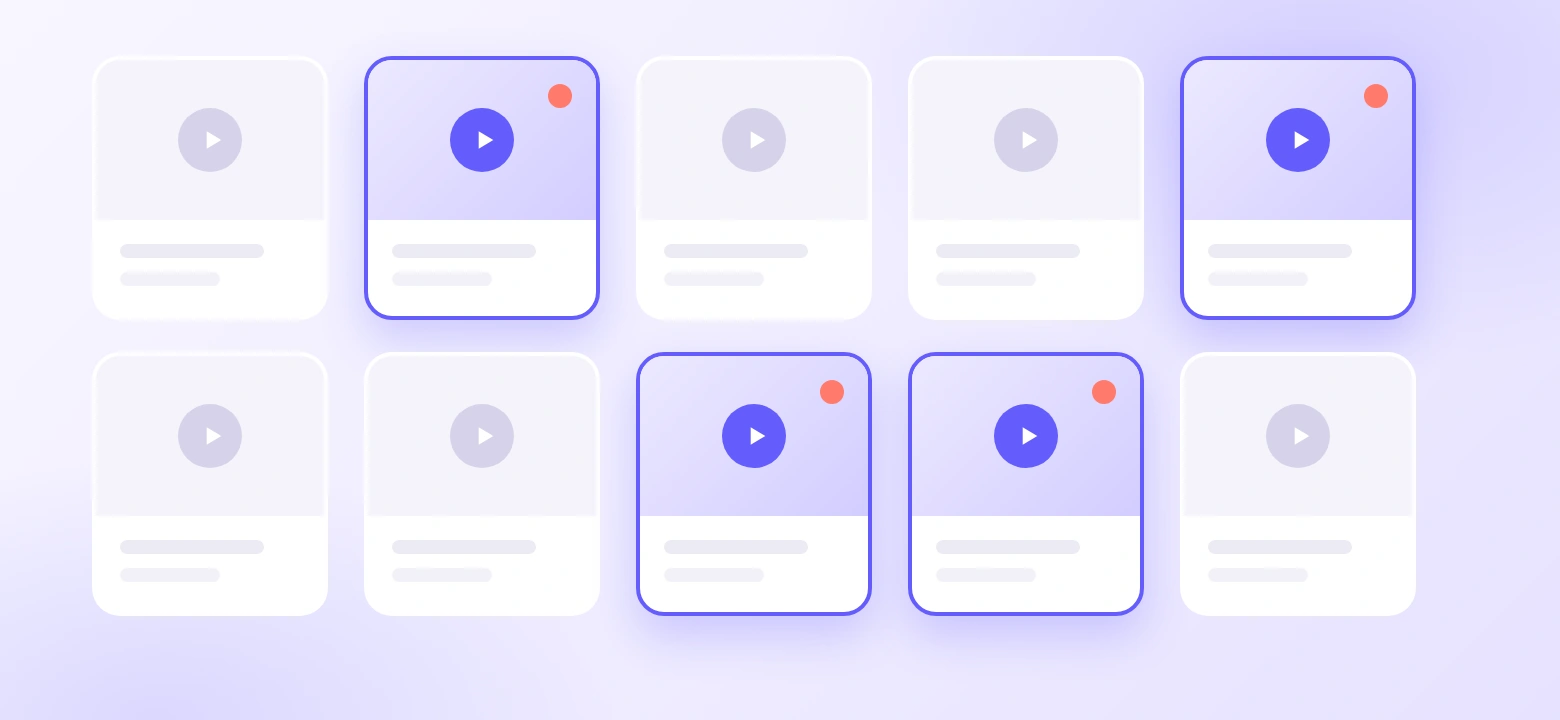 Ten session replays with four showing the same issue