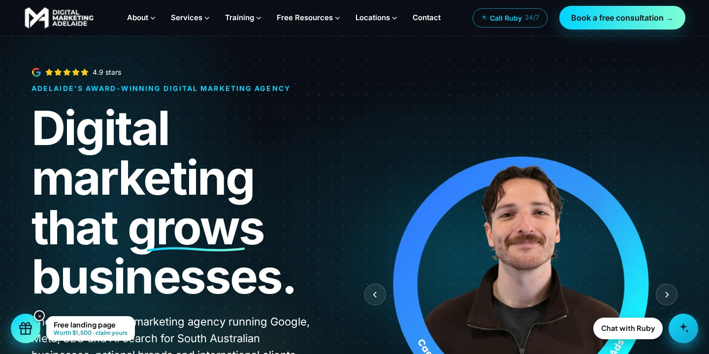 Digital Marketing Adelaide homepage