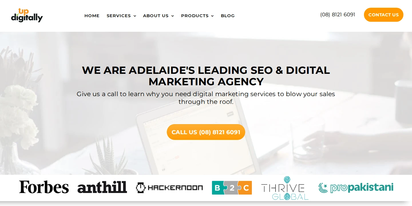 Digitally Up homepage