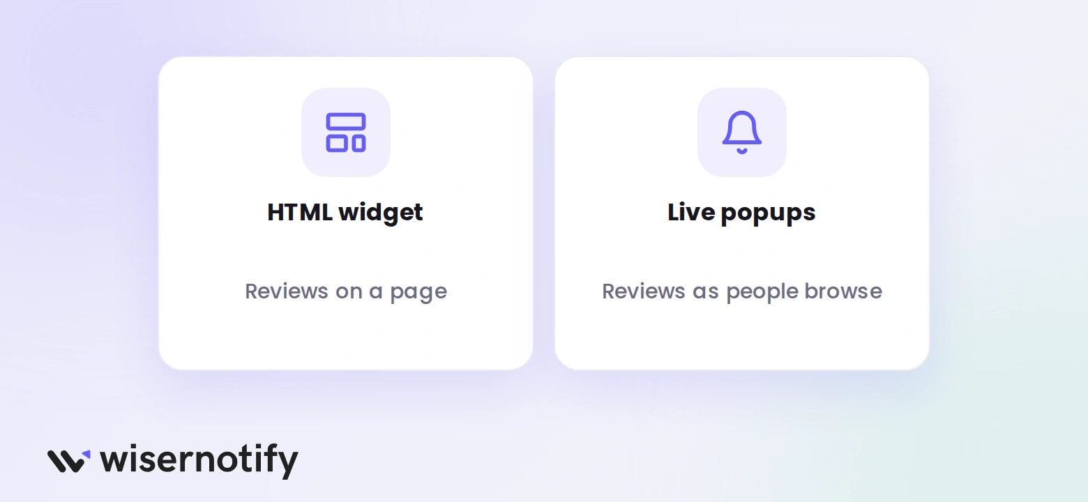 Two ways to show Google reviews on Duda: an HTML widget with reviews on a page, or live popups as people browse
