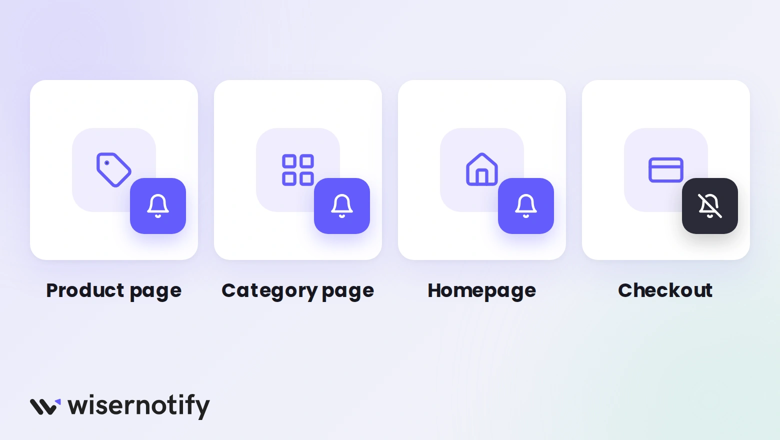 Show Ecwid sales popups on product, category, and home pages, not at checkout