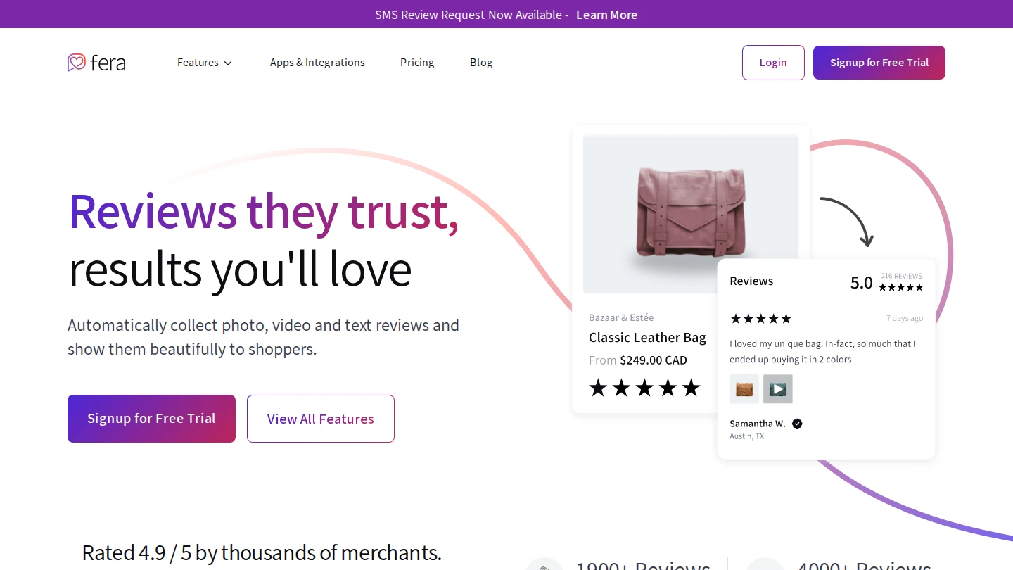 Fera homepage