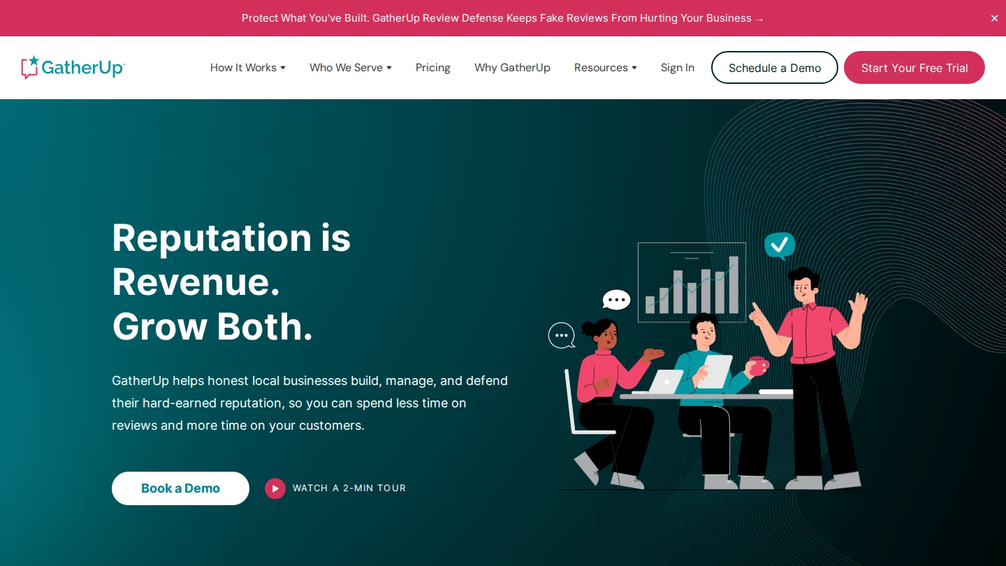 GatherUp homepage