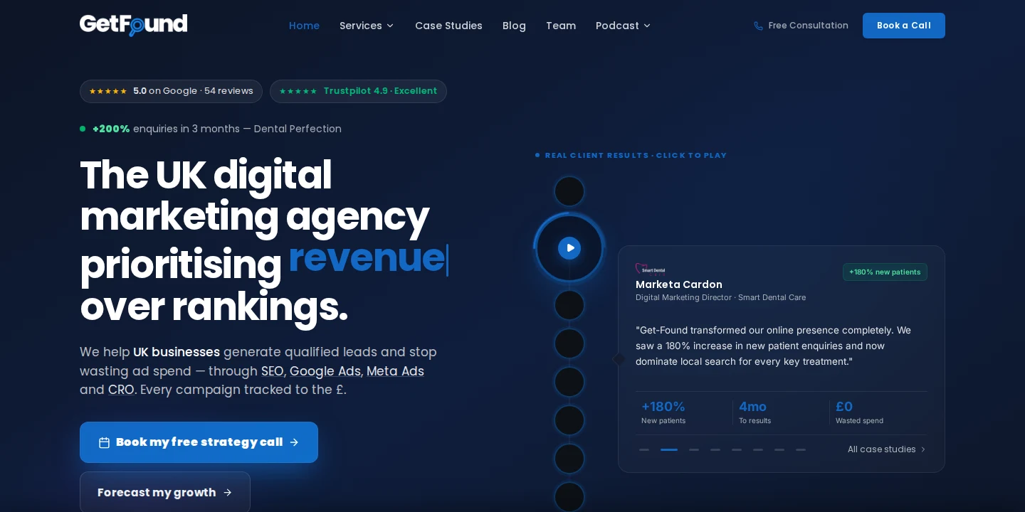 Get-Found homepage