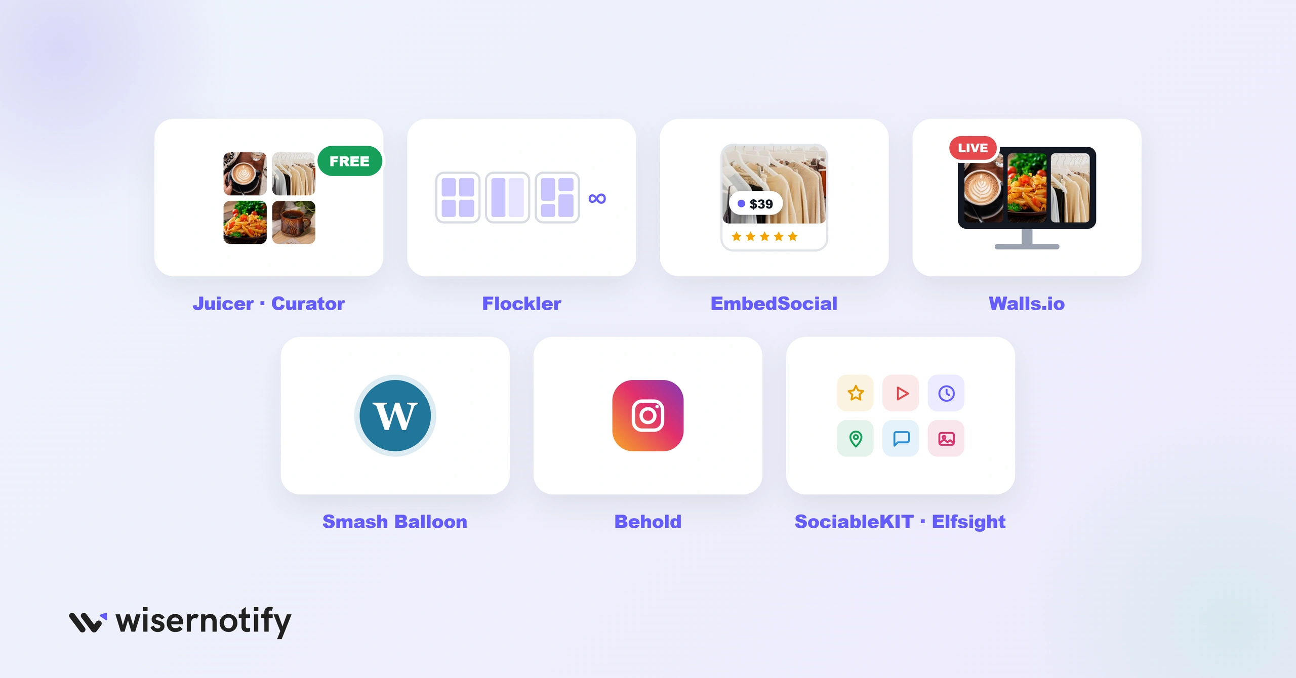 How to pick the right Tagembed alternative: Juicer, Curator, Flockler, EmbedSocial, Walls.io, Smash Balloon, Behold, SociableKIT, and Elfsight