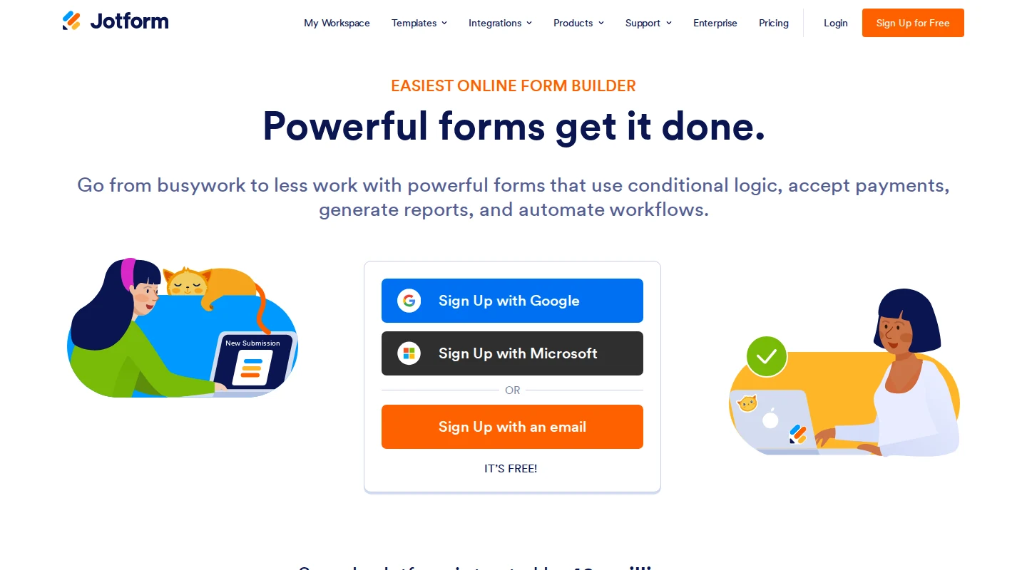 Jotform homepage