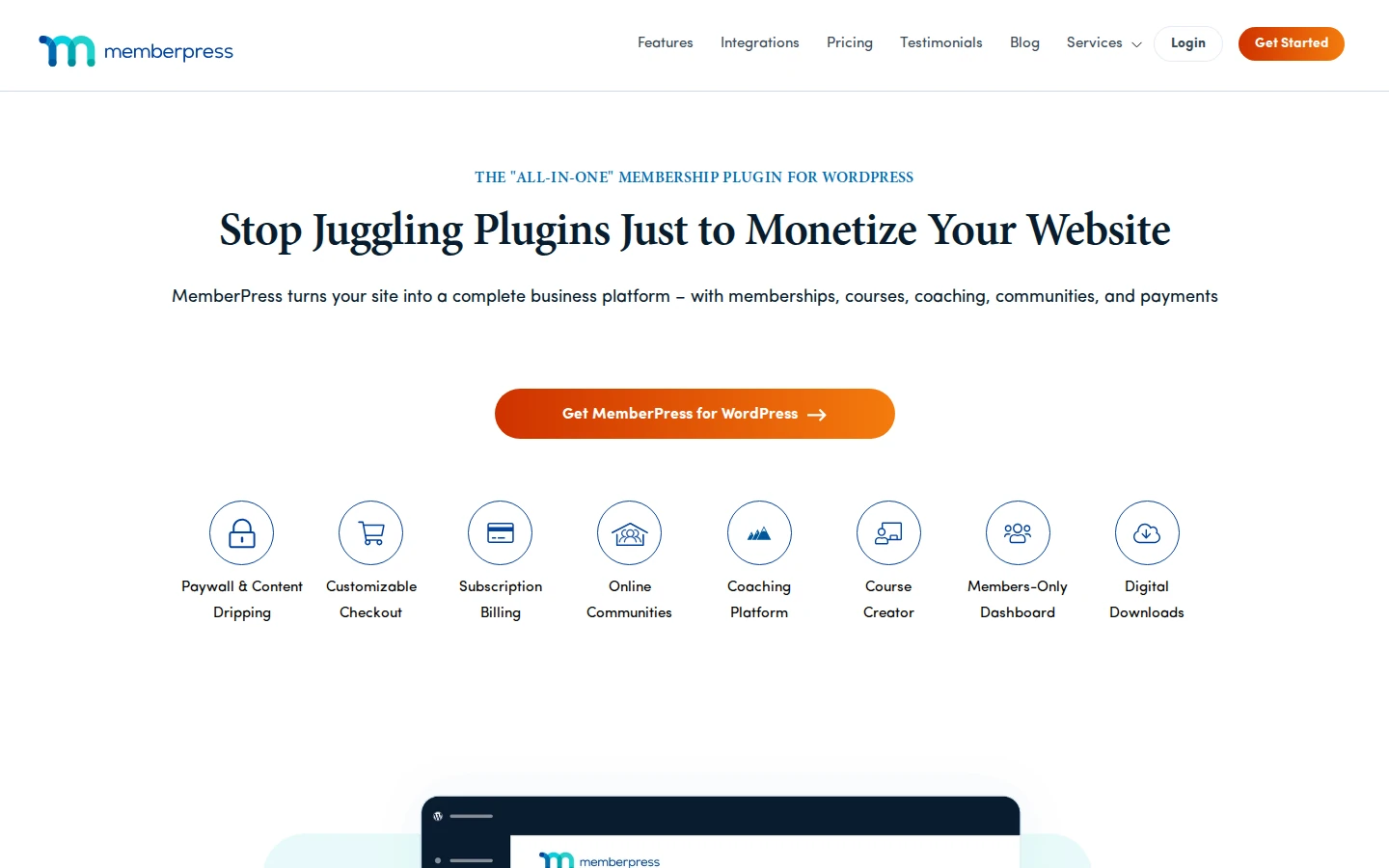 MemberPress homepage