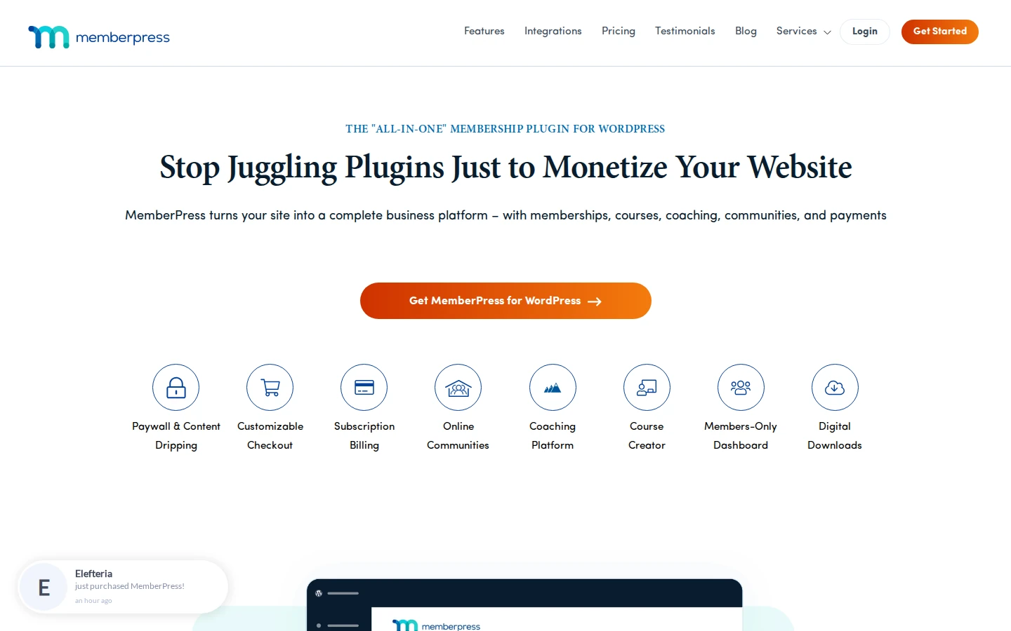MemberPress homepage