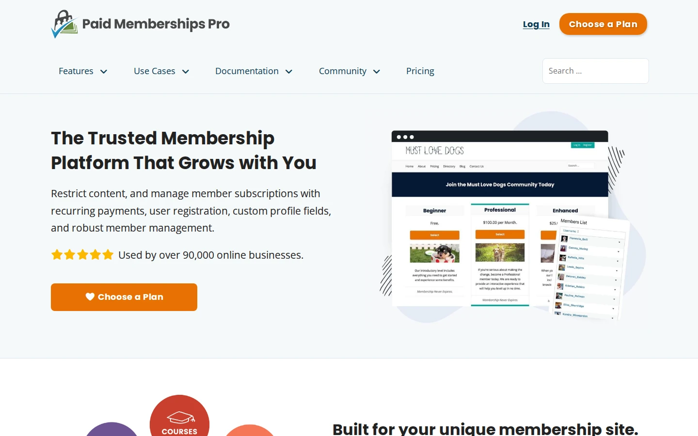 Paid Memberships Pro homepage