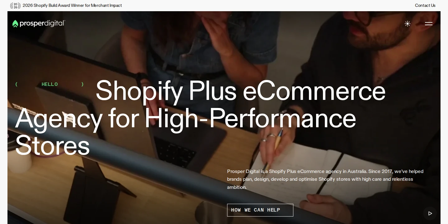 Prosper Digital homepage