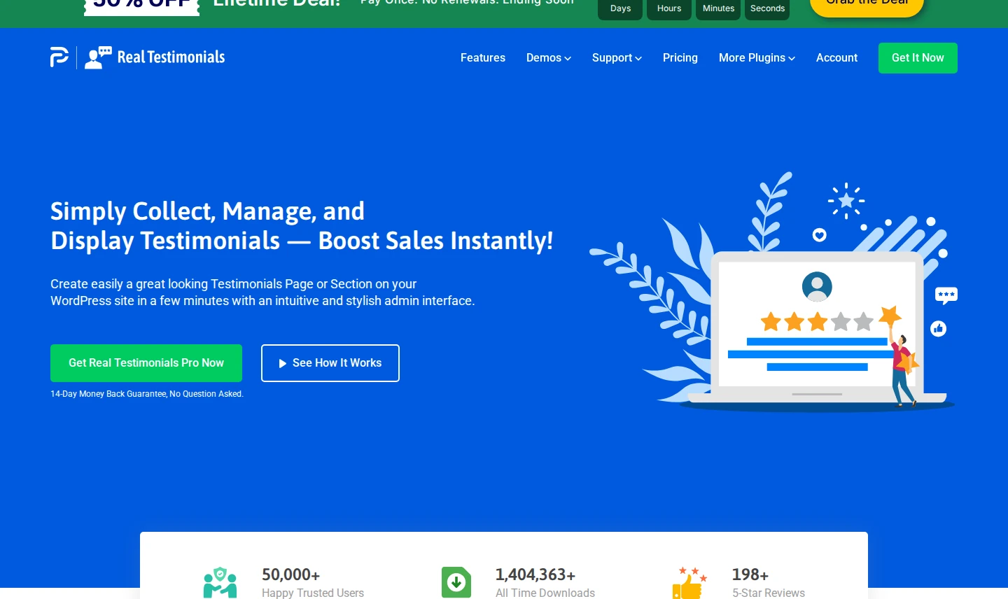 Real Testimonials homepage