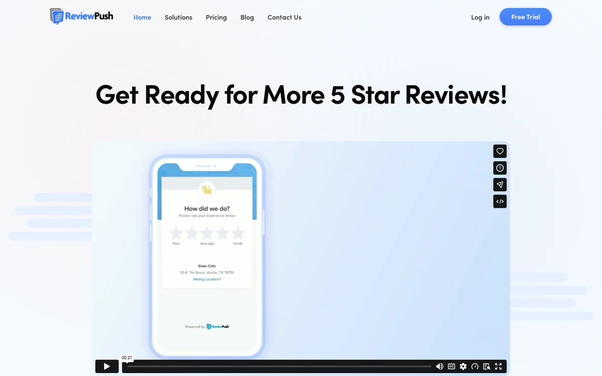 ReviewPush homepage