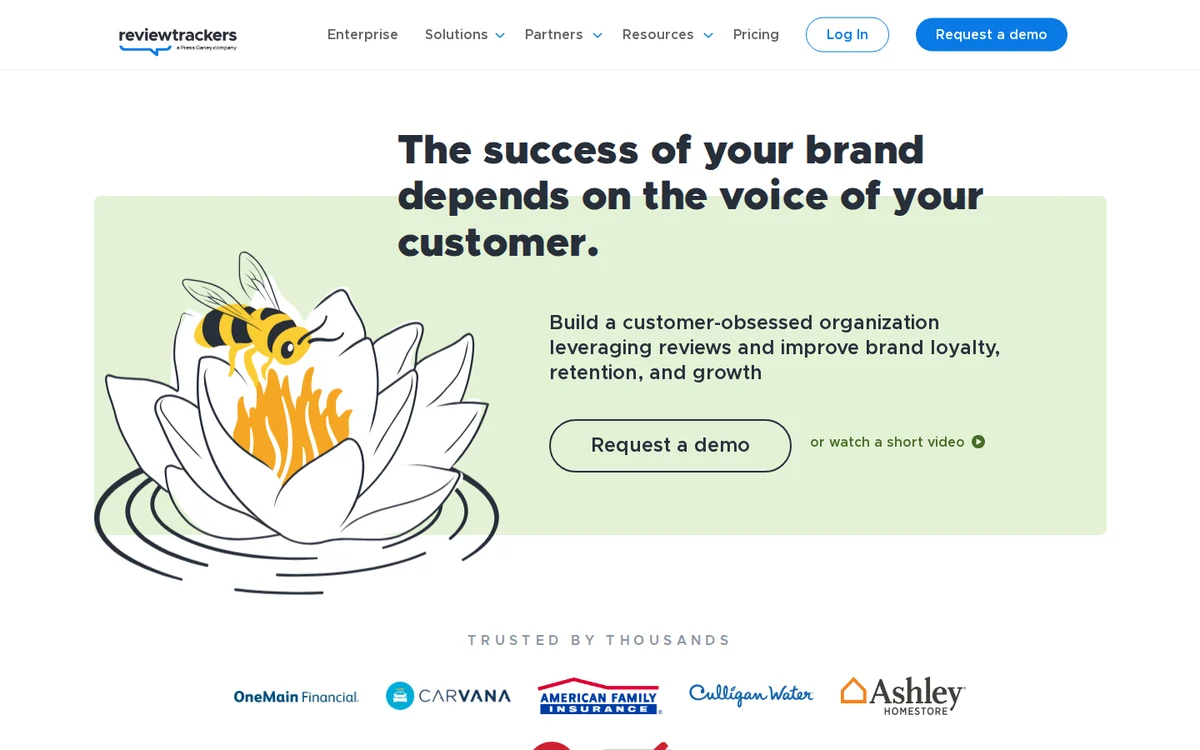 ReviewTrackers homepage