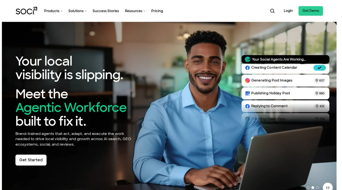 SOCi homepage