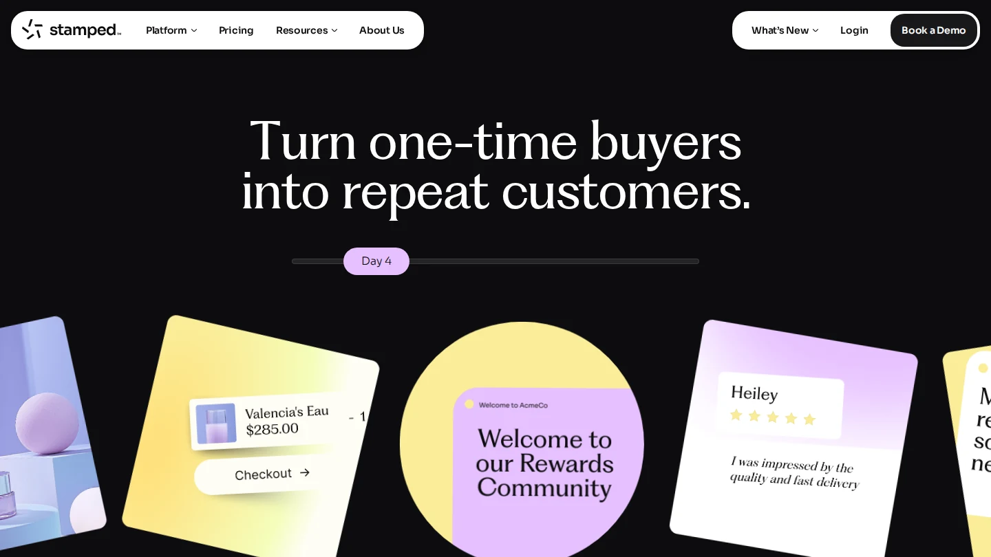 Stamped homepage