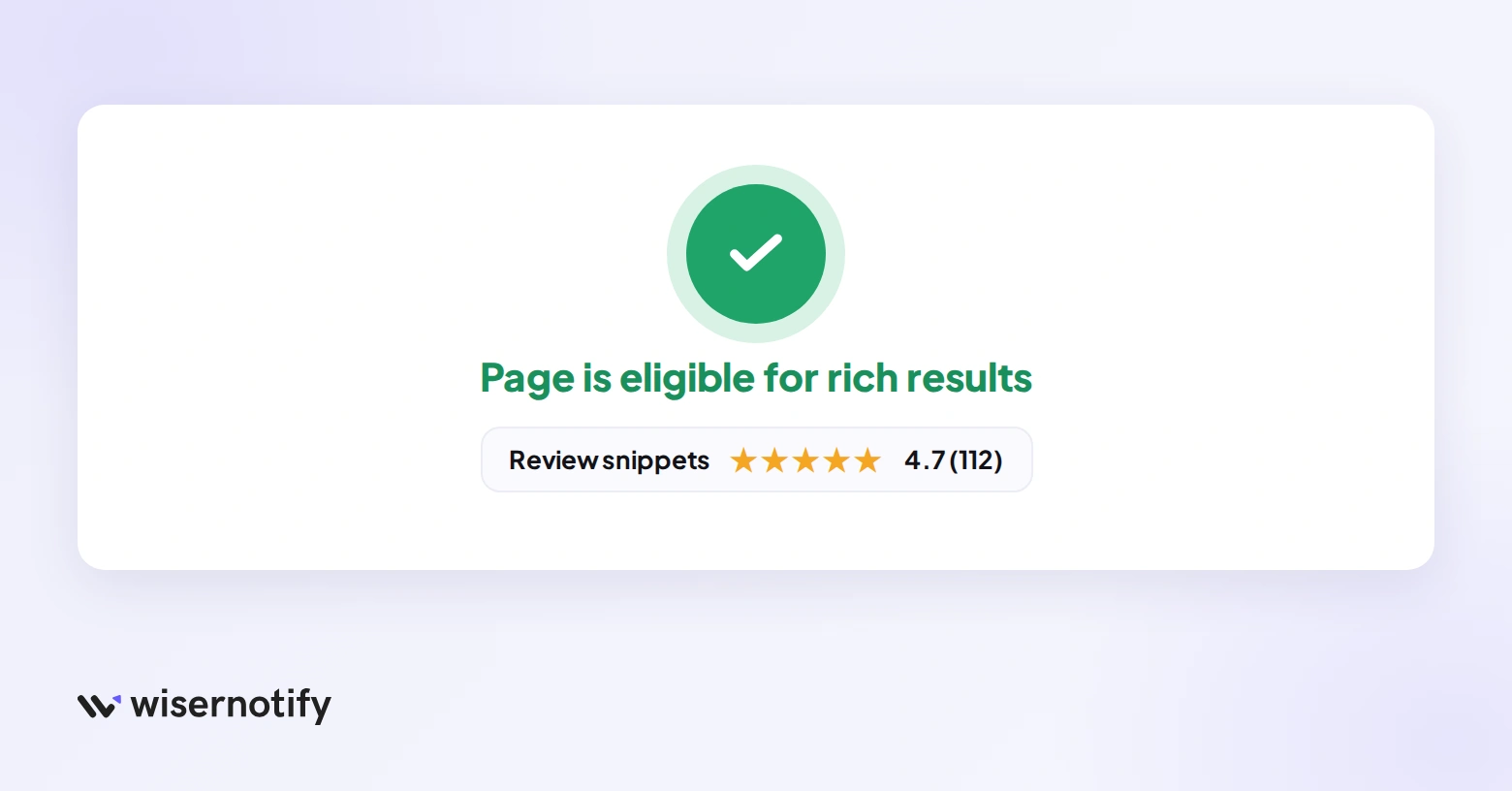 Run the Rich Results Test: page is eligible for rich results with a valid review snippet