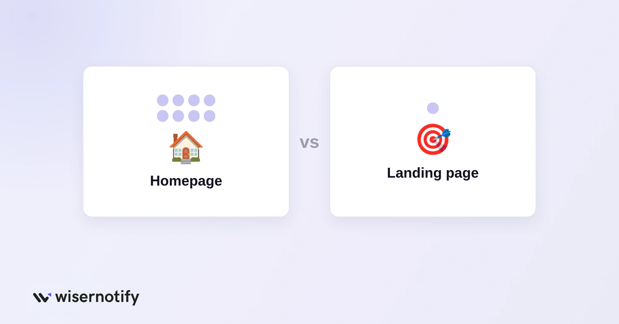 A homepage headline speaks to many visitors while a landing page headline speaks to one