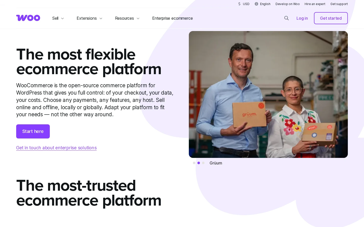 WooCommerce homepage