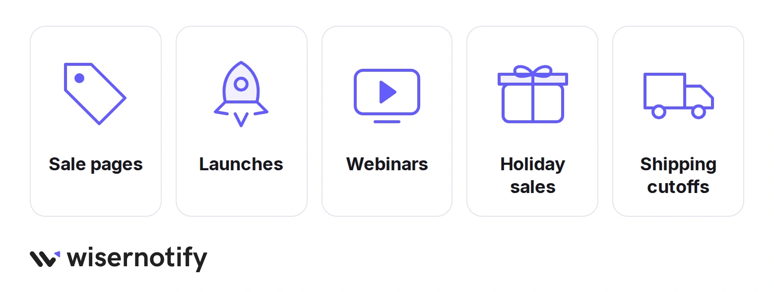 Where to use a countdown timer on WordPress: sale pages, launches, webinars, holiday sales, and shipping cutoffs