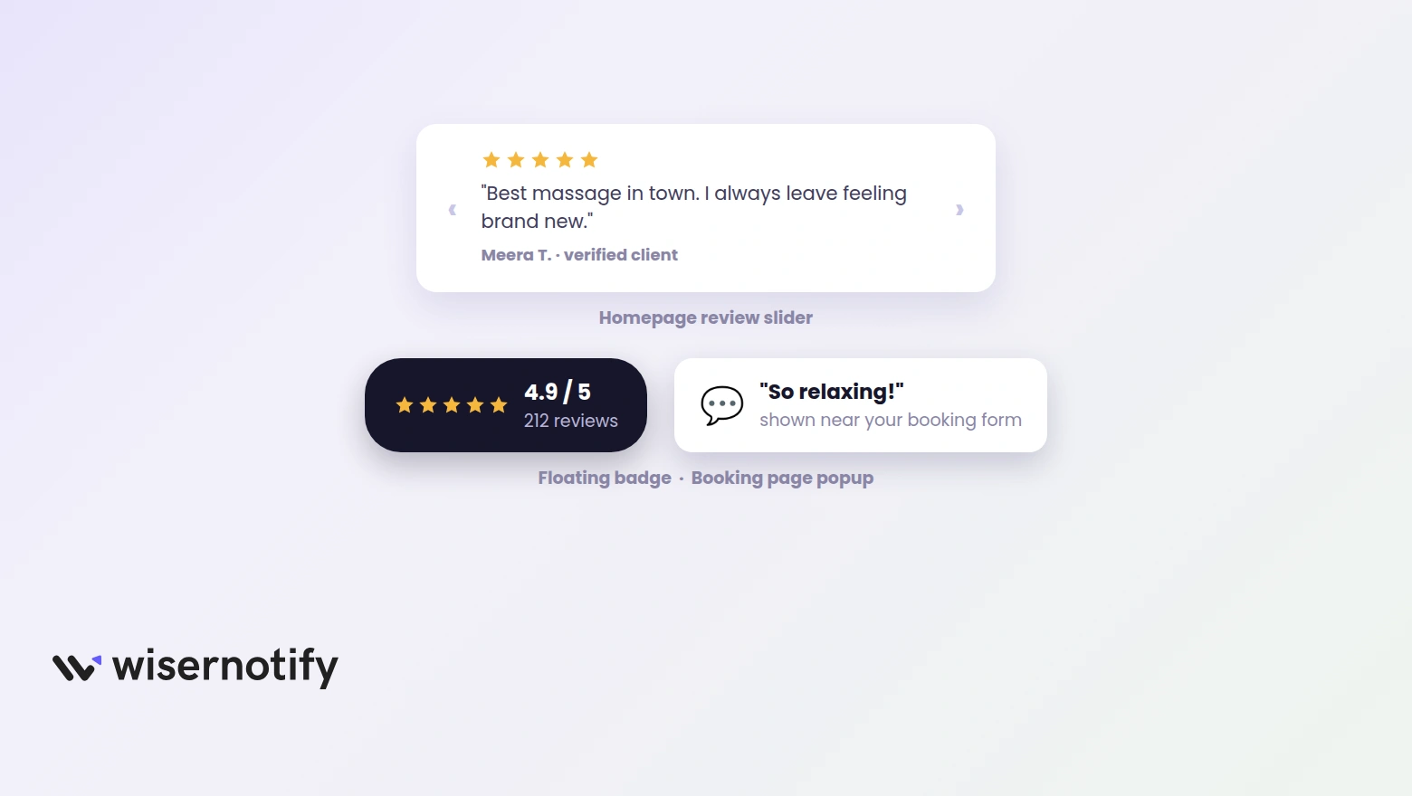 WiserReview review display widgets