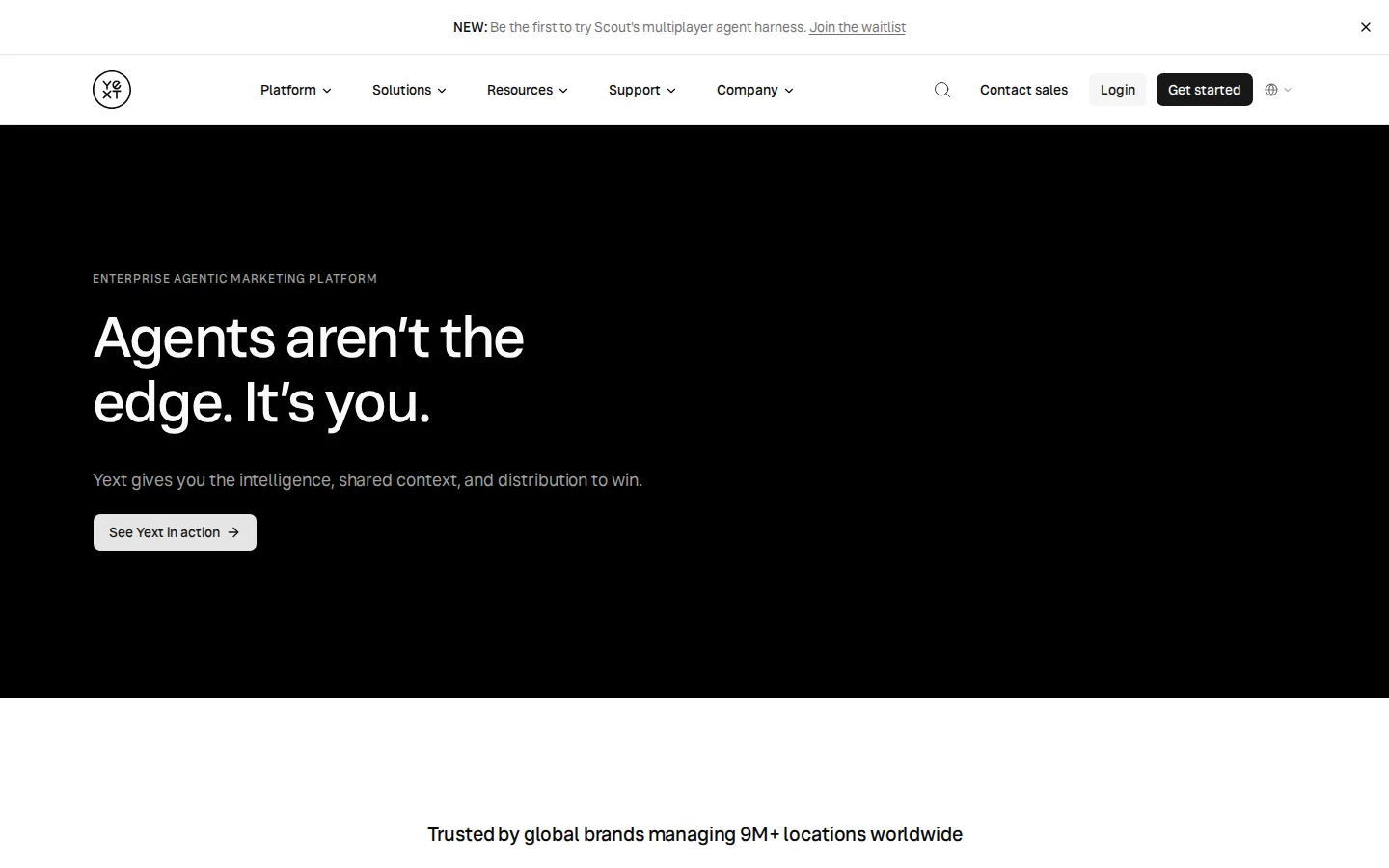 Yext homepage