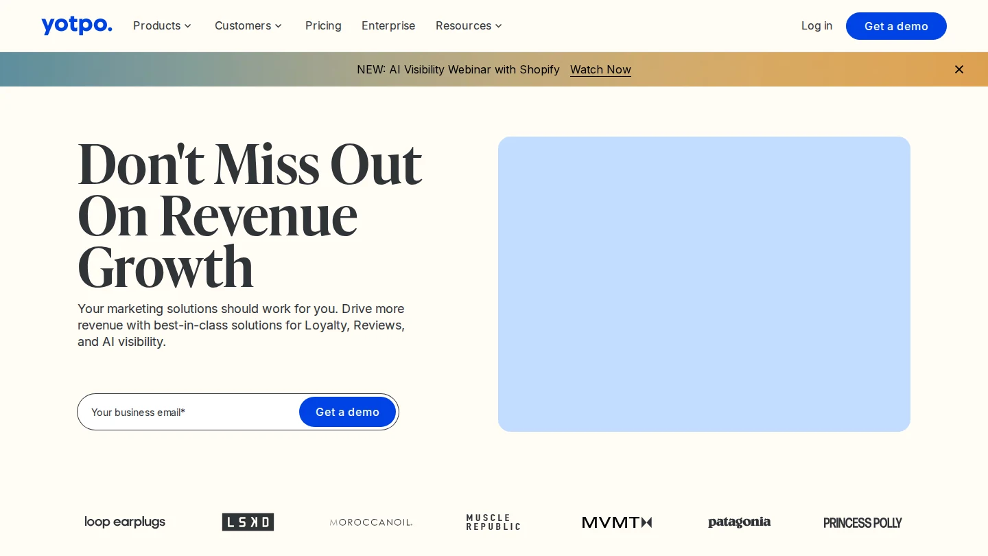 Yotpo homepage