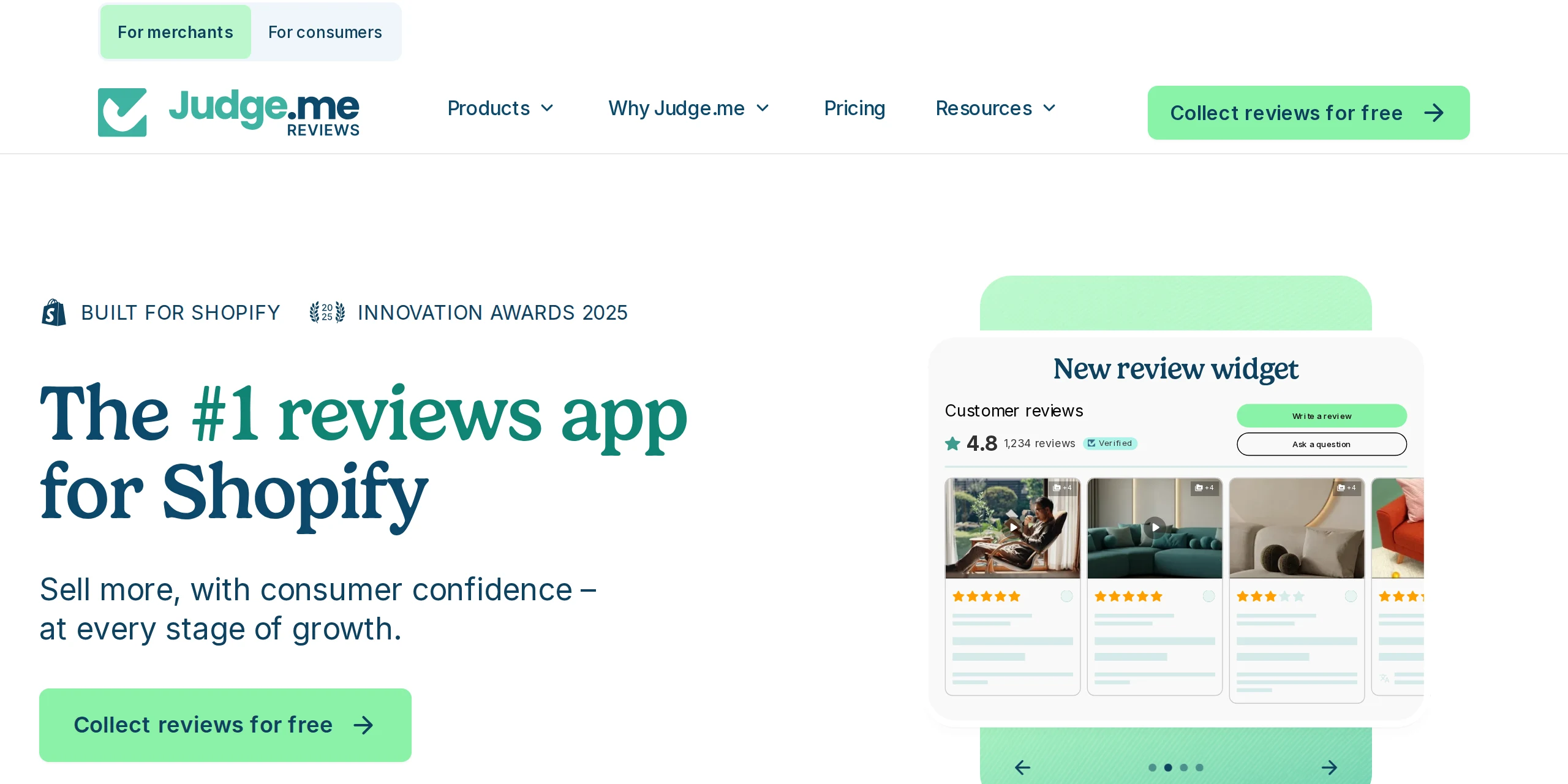 Judge.me homepage